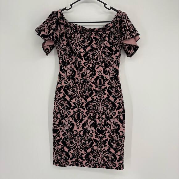 Bailey Blue Dresses & Skirts - VTG Bailey Blue Pink & Black Off the Shoulder Mini Dress y2k Size M